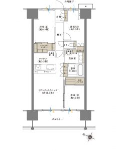 ブリリアシティふじみ野間取り