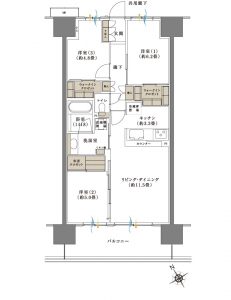 ブリリアシティふじみ野間取り