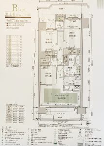 Bタイプ 3LDK 76.42㎡　出典：物件資料