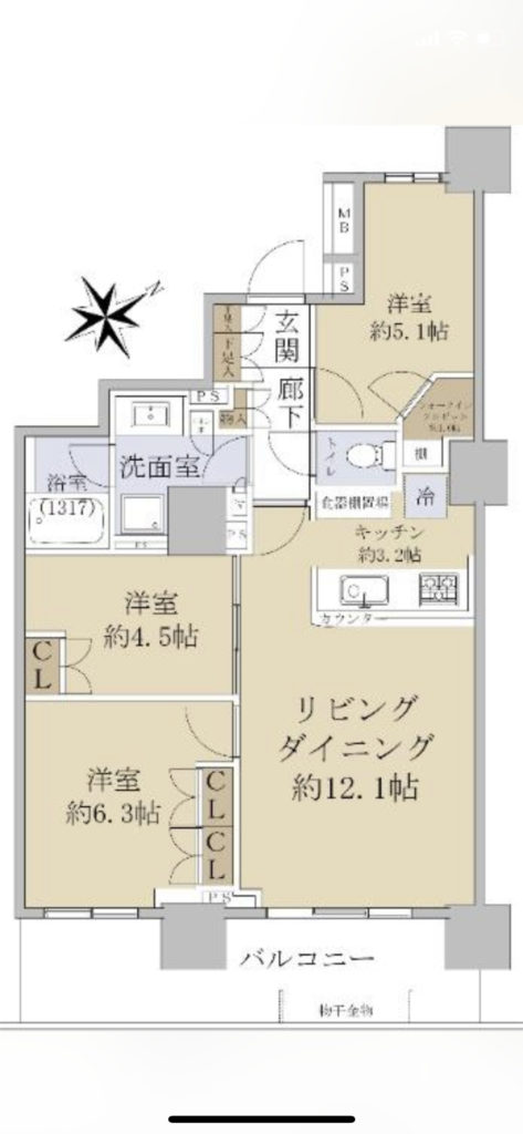 小手指タワーズ エバースカイタワー　間取り