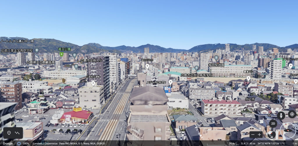 北側　出典：GoogleEarth