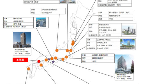 野村不動産の首都圏・名古屋圏以外の再開発事業