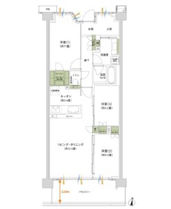 グレーシア湘南平塚海岸　間取り