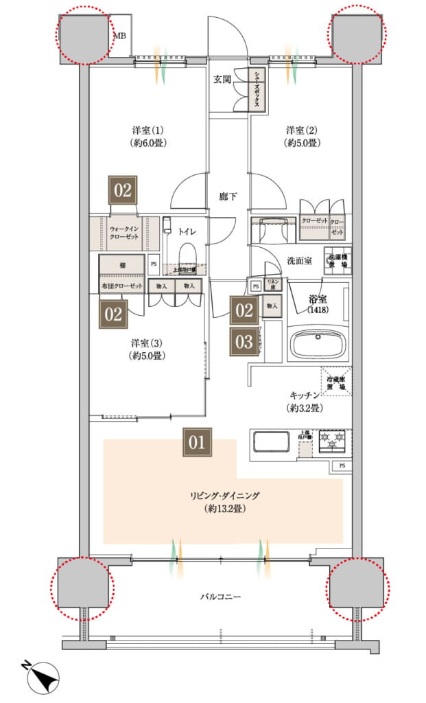 E1タイプ間取り