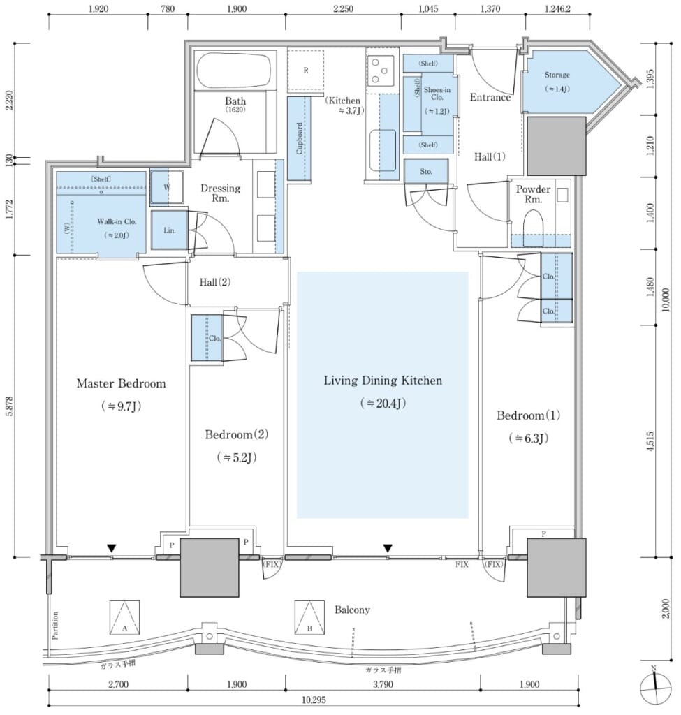 W-97Asタイプ間取り