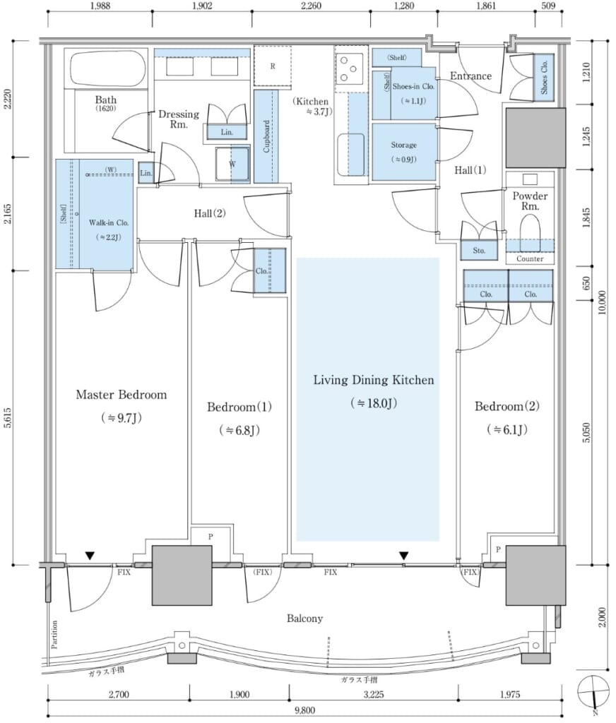 W-97Cnタイプ間取り