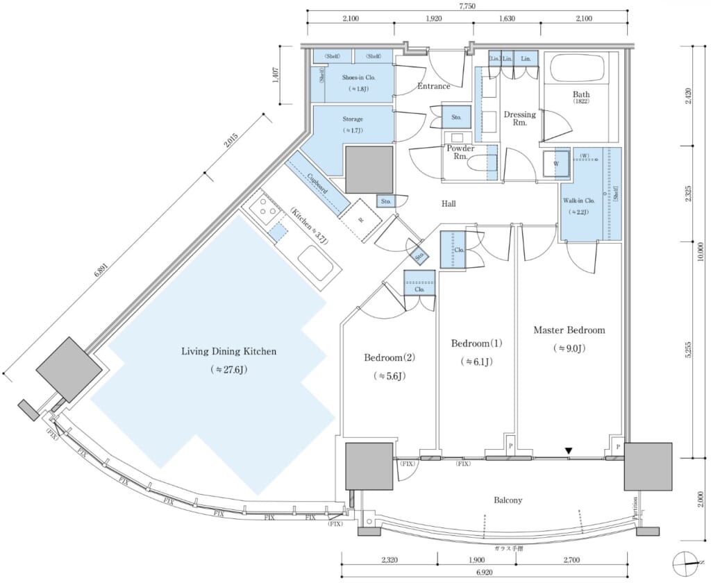 W-113Aseタイプ間取り