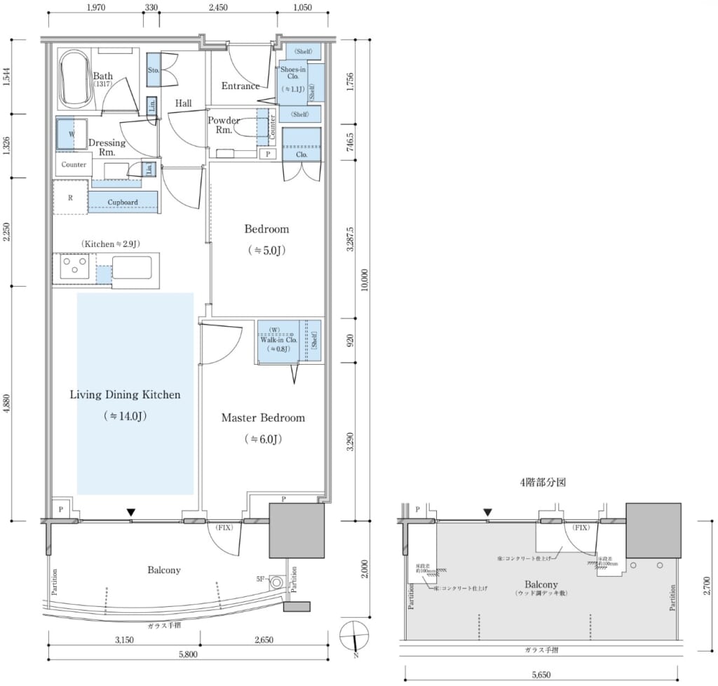 E-57Bnタイプ間取り