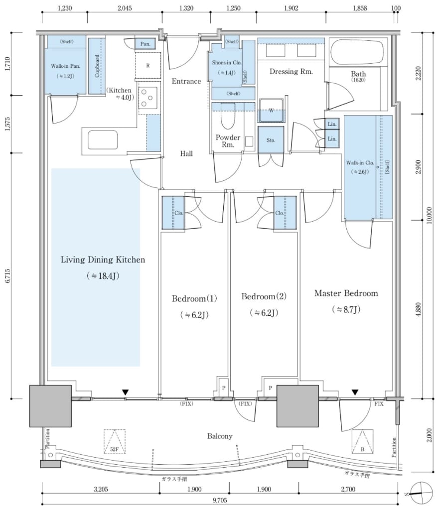 E-96Bwタイプ間取り