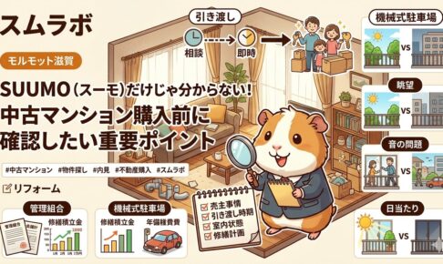 【保存版】中古マンションを買うとき、SUUMOには載っていないけど絶対確認すべきこと19選【モルモット】